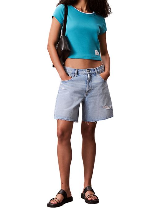 T-shirt a costine in cotone Calvin Klein Jeans | LV047C200GXEG